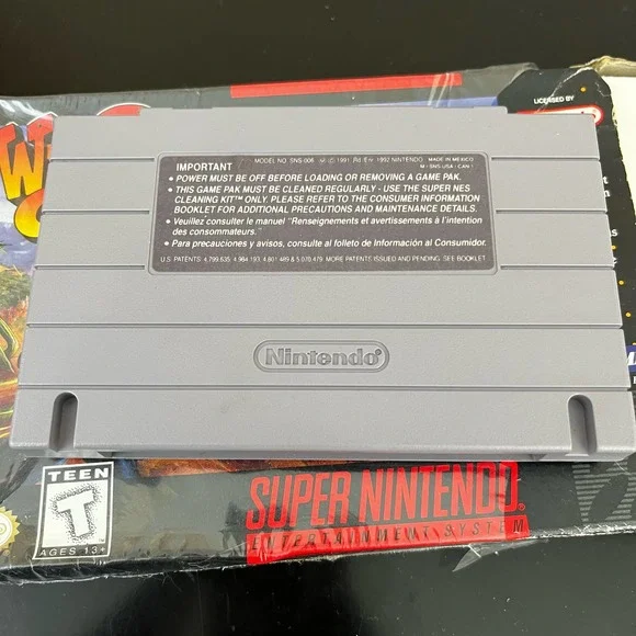 Wild Guns Natsume SNES Game and Box Only